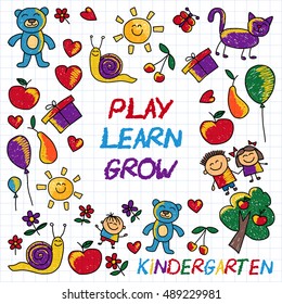 Play Learn and grow together Vector image