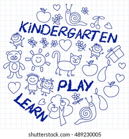 Play Learn and grow together Vector image