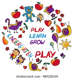 Play Learn and grow together Vector image