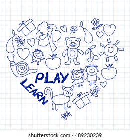 Play Learn and grow together Vector image