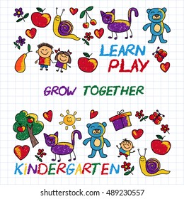 Play Learn and grow together Vector image