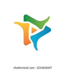 play legs logo designs, Vector play icon, Play button icon