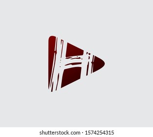 Play Letter H Logo Icon, music, audio and movie icon design concept.