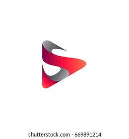 Play Letter S Initial Logo Template