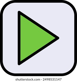 Play Line Filled Vector Icon Design