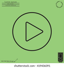 Play line icon