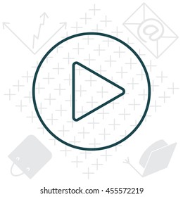 Play line icon