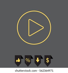 Play line icon