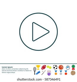 Play line icon