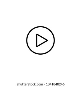 Play line icon, Play symbol vector