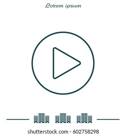 Play line icon. vector illustration