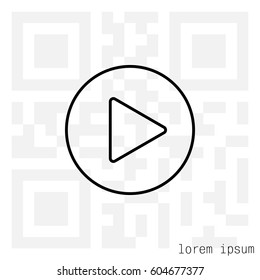 Play line icon. vector illustration