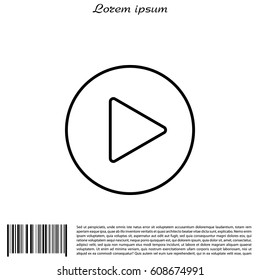 Play line icon. vector illustration