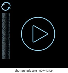 Play line icon. vector illustration