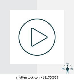 Play line icon. vector illustration