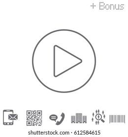 Play line icon. vector illustration