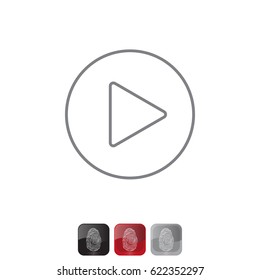 Play line icon. vector illustration