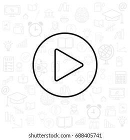 Play line icon. vector illustration