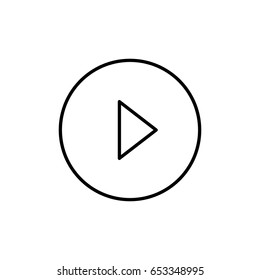 Play line icon. Icon for web and mobile interface