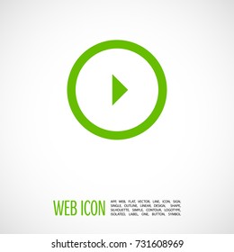 play line vector icon