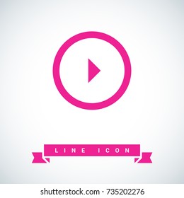 play line vector icon