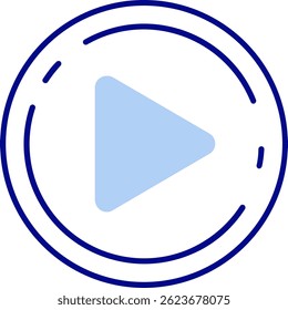 Play Line vector Icon Design