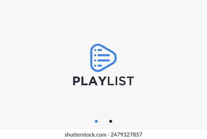 play with list logo design vector silhouette illustration