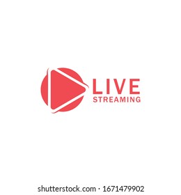 Live-Streaming-Symbol-Design-Vektorillustration einzeln abspielen