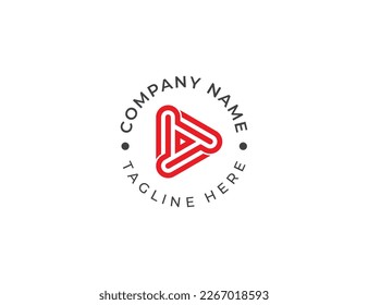 Reproducir símbolo de concepto de logotipo símbolo de icono de signo de elemento Diseño de elemento. Movimiento, Video, Logotipo de medios. Plantilla de ilustración de vector