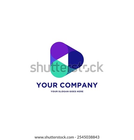 Play Logo concept that can be used for applications, web icons, multimedia.