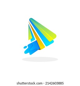 Spielen Sie Logo-Design-Technologie und bunte Ikone, moderne Logos