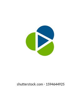 Play Logo Design Template. Great for company emblem and Logo. Vector illustration
