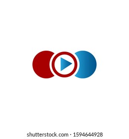 Play Logo Design Template. Great for company emblem and Logo. Vector illustration