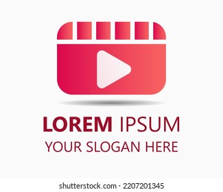 play logo design template. simple modern style logo. play illustration vector
