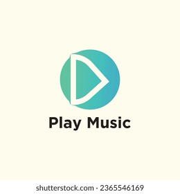 Play logo design with unique concept for industri recording