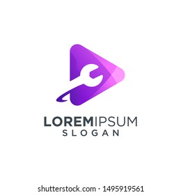 play logo design vector illustration