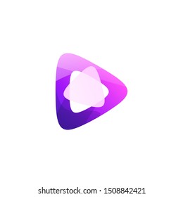 play logo design vector illustration
