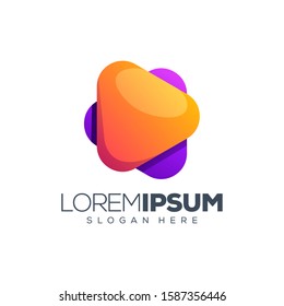 play logo design vector illustration