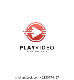 Play logo design video vector illustration