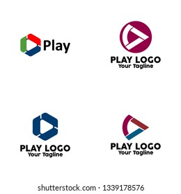 Play Logo, Play Icon Button Design