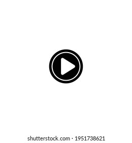 play logo icon design with black colour