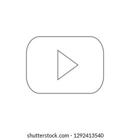 Play Logo icon. Element of web, minimalistic for mobile concept and web apps icon. Thin line icon for website design and development, app development