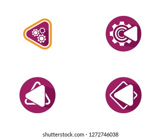 Play logo icon illustration