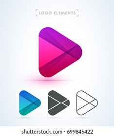 Play logo icon. Material design style