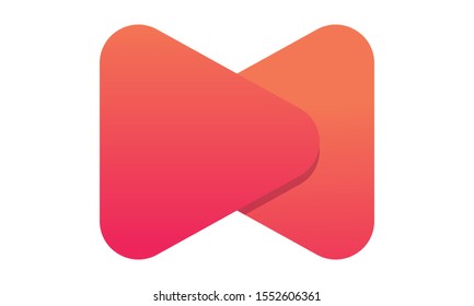 Play logo icon with modern  gradient color