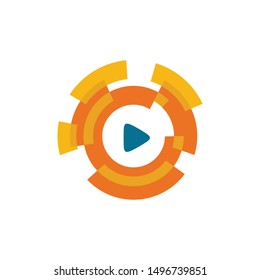 Play logo icon vector isolated