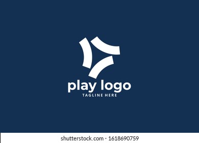 play logo icon vector isolated