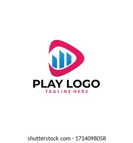 play logo icon vector isolated