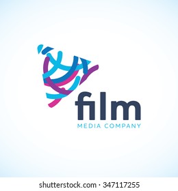 Play Logo. Media Logo. Film Logo. Production Logo. CInema Logo