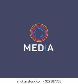 Play logo. Media logo. Multimedia logo. Cinema logo